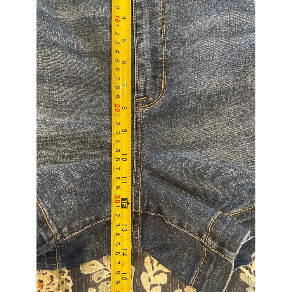 Seven7 High Rise Weekend Short Women's 16 Canyon Blue Clean Hem Plus Size New - Picture 11 of 13